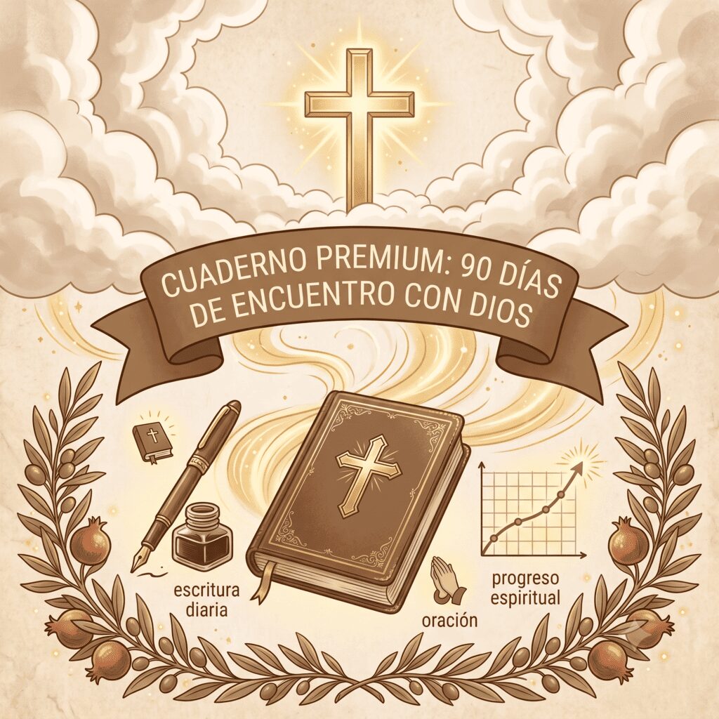 Cuaderno premium diario de oración: 90 días de encuentro con Dios