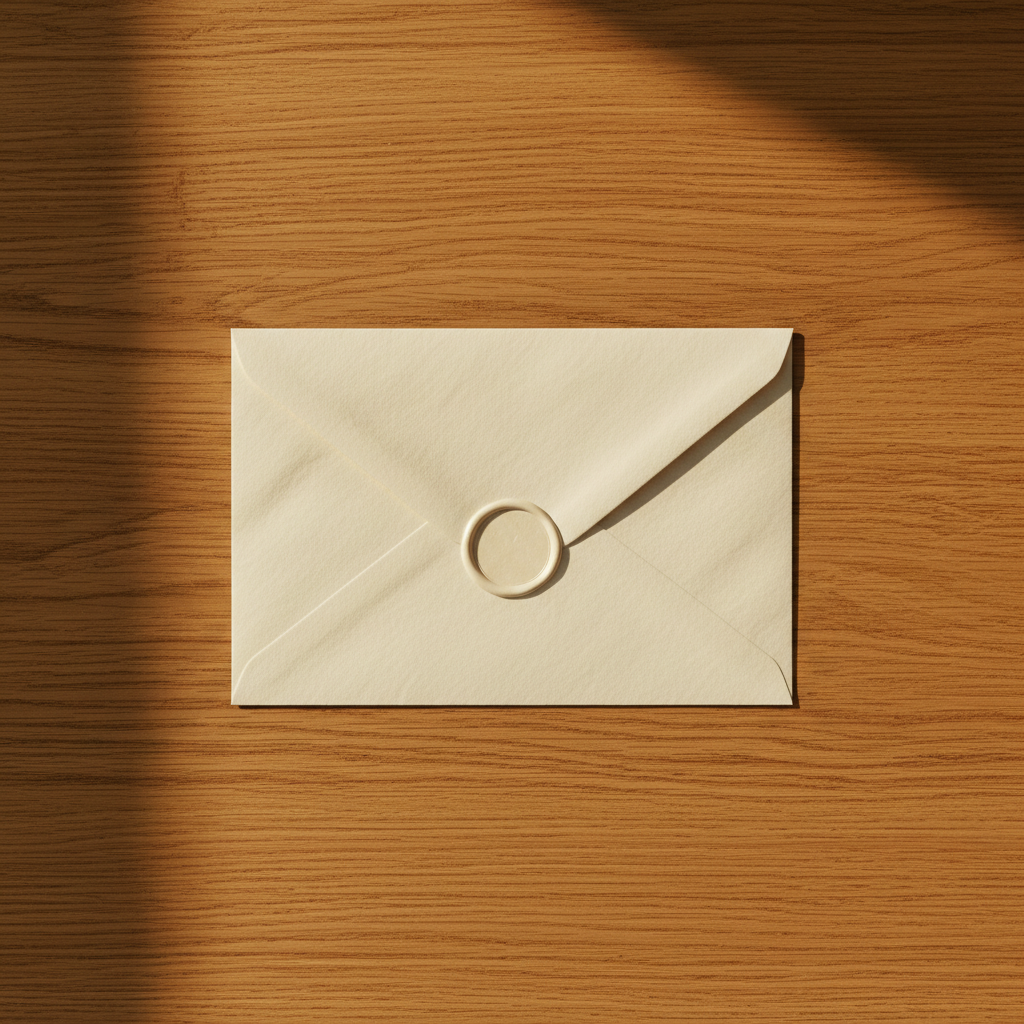 Hebreos 10:24-25 — sealed cream envelope
